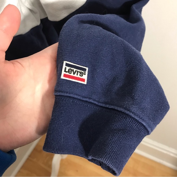 Levi’s Green and Blue Cropped Hooded Sweater - Picture 8 of 10